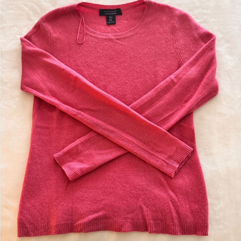 Tahari Women's Pink Cashmere Sweater